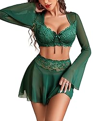 Avidlove Sexy Lingerie for Women Naughty 3 Piece