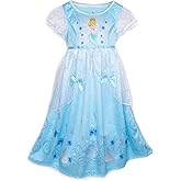 Disney Girls' Princess Dress Nightgown, Fantasy Gown, Soft & Cute Pajamas for Kids