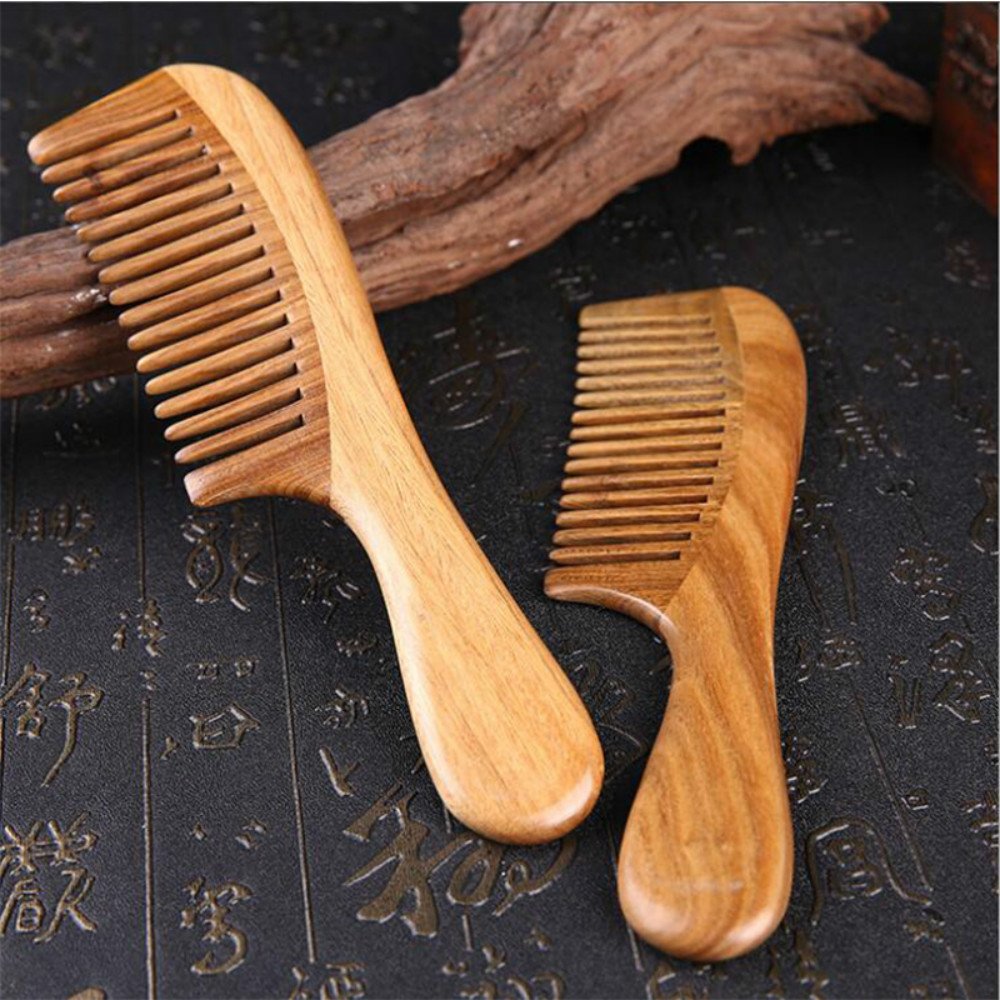 Vinmax Sandalwood Wide-Tooth,Natural Anti-Static Comb for Detangling Wet Hair (Wood Color)