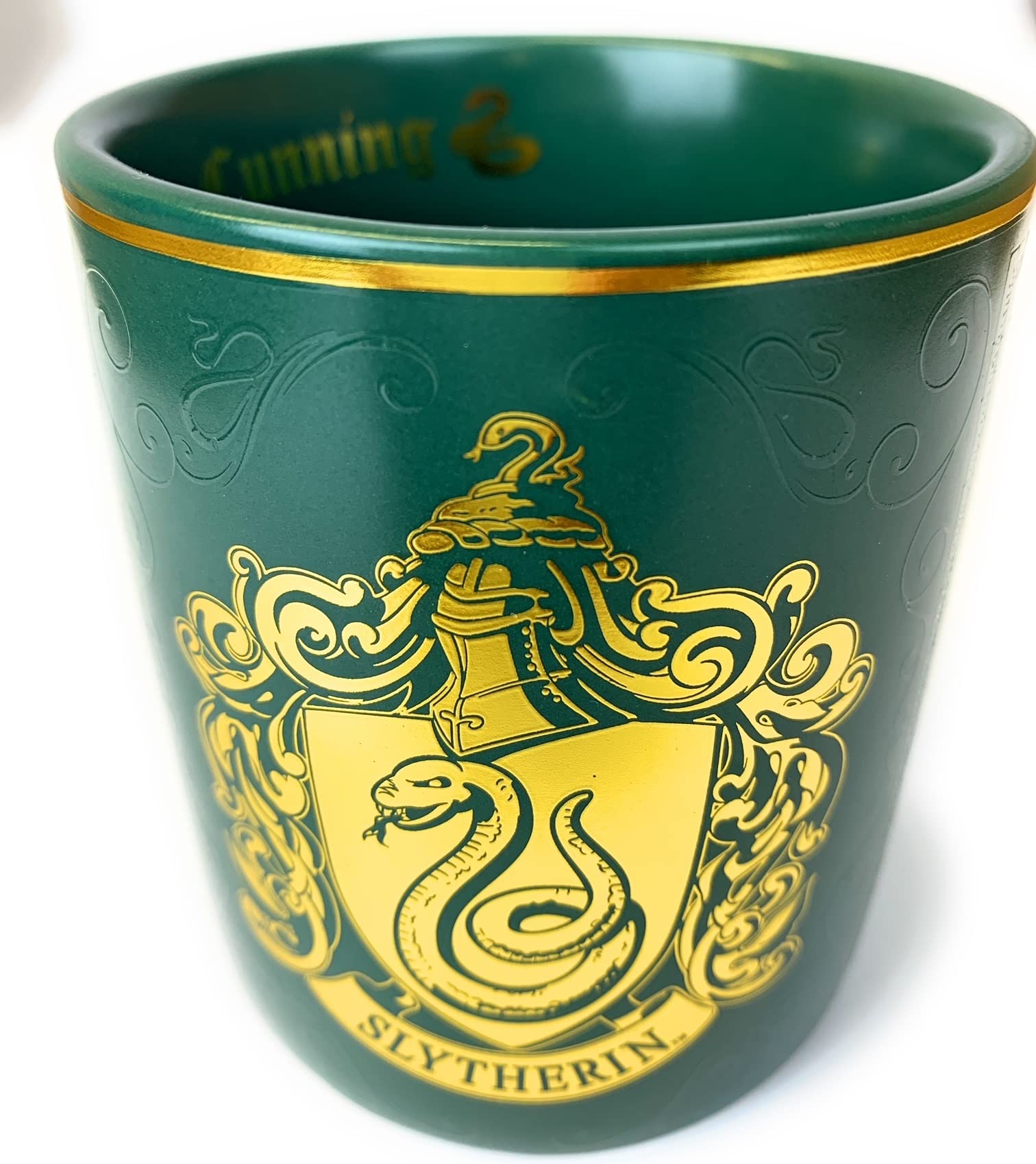 GWCC Official Harry Potter Slytherin Mug with Gold Foil and Embossed 3D Logo in a Box