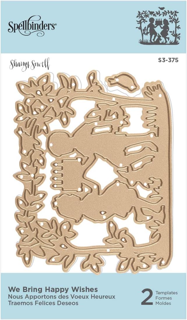 Spellbinders Bring Happy Wishes Etched, Copper, Large Die: 9.4 x 7.4 cm, Large Die: 9.40 x 7.40 cm - Image 5