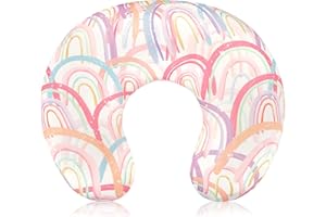 DAYEEBALL Nursing Pillow Cover, Removable Nursing Covers for Breastfeeding Pillows, Stretchy and Soft Fit for Baby Girls Boys Newborn, Rainbow (Only Cover)