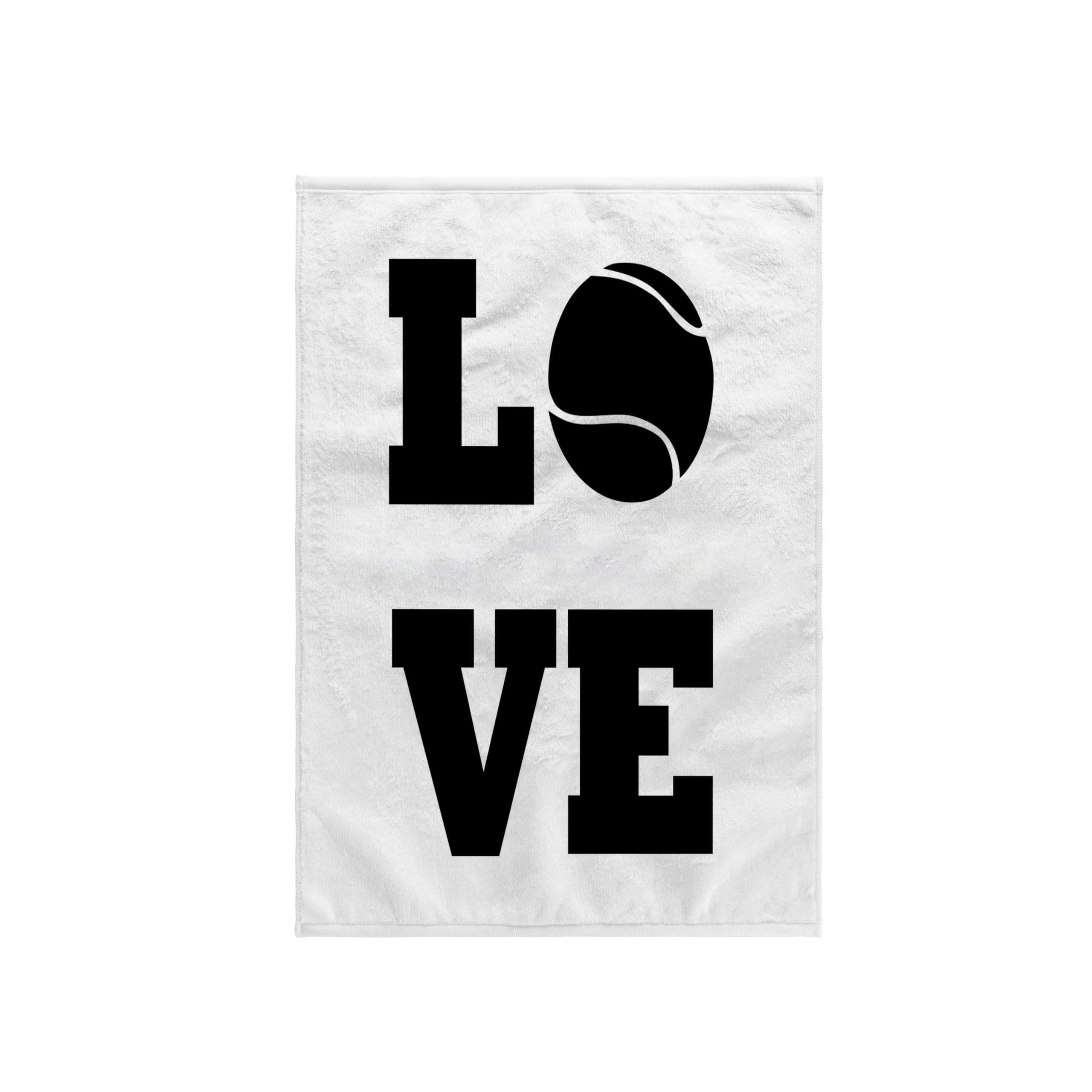 3dRose "Love Tennis Towel, Multi-Colour, 15 x 22-Inch