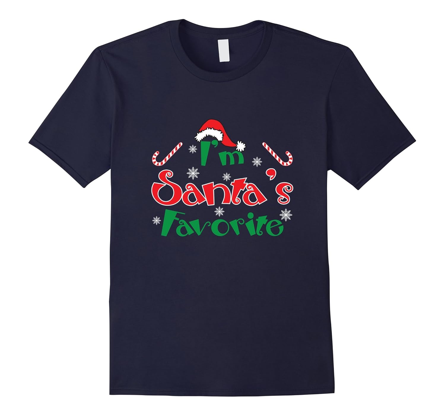 I'm Santa's Favorite Funny Christmas T Shirt-Rose