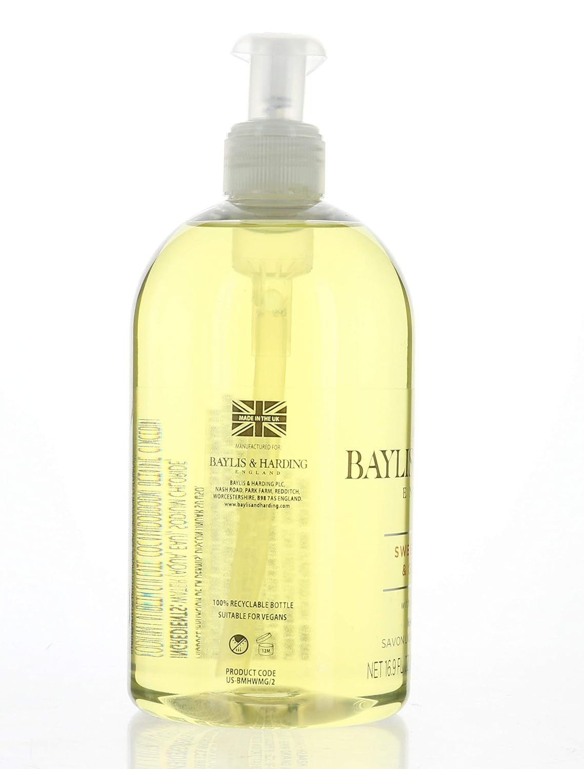 Baylis & Harding Hand Wash 4 Pack, England Sweet Mandarin & Grapefruit and English Lavender% Chamomile : Beauty