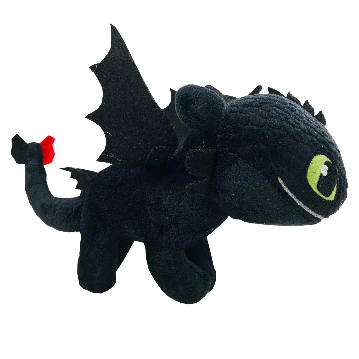 Play by Play HTTYD Dragons, How to Train your Dragon - Toothless Toy Black Color Super Soft Quality 20cm (30cm Tail Included) - 760017911