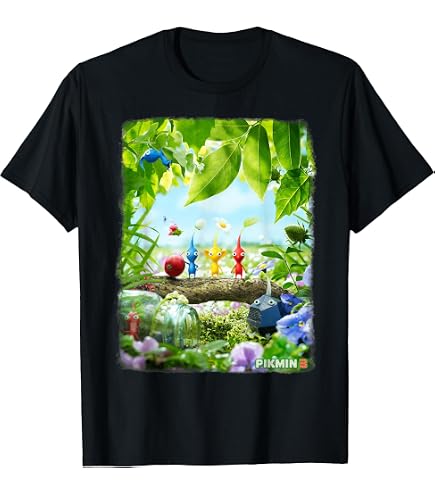 Amazon.com: Nintendo Unisex Pikmin Chart T-Shirt - Fun Graphic Tee