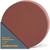 POWERTEC 110580 9-Inch PSA 80-Grit Aluminum Oxide Self Stick Sanding Disc, 10-Pack