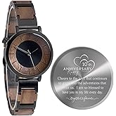 Igiftu 10 Ten Years Anniversary for Women Gifts,Tenth 10th Wedding Anniversary Keepsake for Wife,Tin, Aluminum Anniversary Marriage Presents for Her