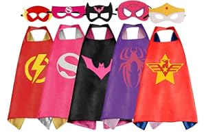 RioRand Kids Superhero Capes Set Toys for 3-10 Year Old Boys Girls Party Supplies Christmas Halloween Gifts