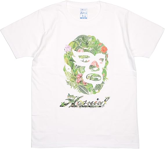 Amazon ハオミン Haoming Botanical Mask Tee Ss Tee 1512 31 Wh Tシャツ 半袖 ボタニカル マスクマン Tシャツ カットソー 通販