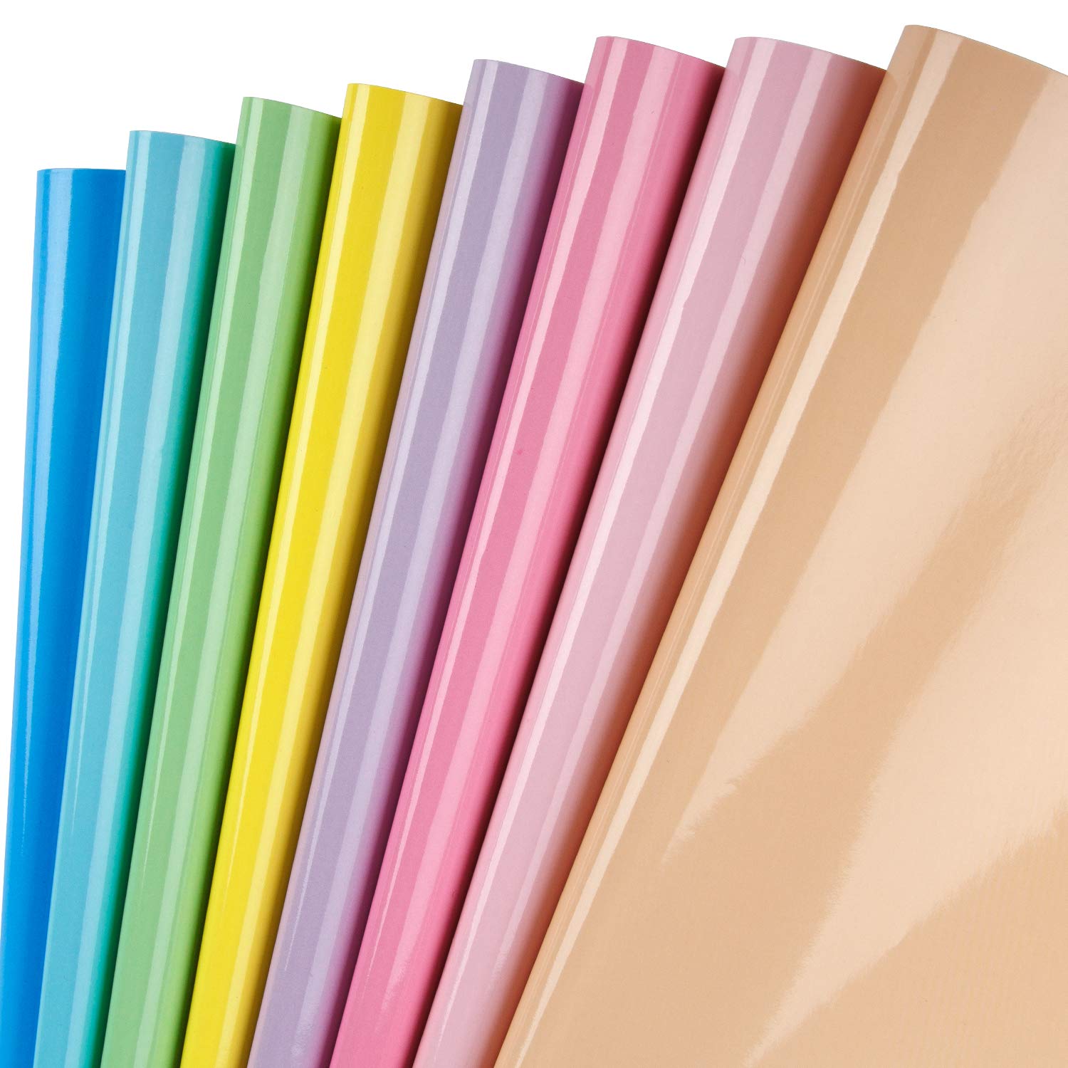 RUSPEPA Wrapping Paper Sheets - Soild Color Colorful Wrapping Paper Perfect for Easter,Party,Holiday,Wedding,Birthday,Mothers Day,Baby Shower - 8 Folded Sheets - 50cm X 70cm