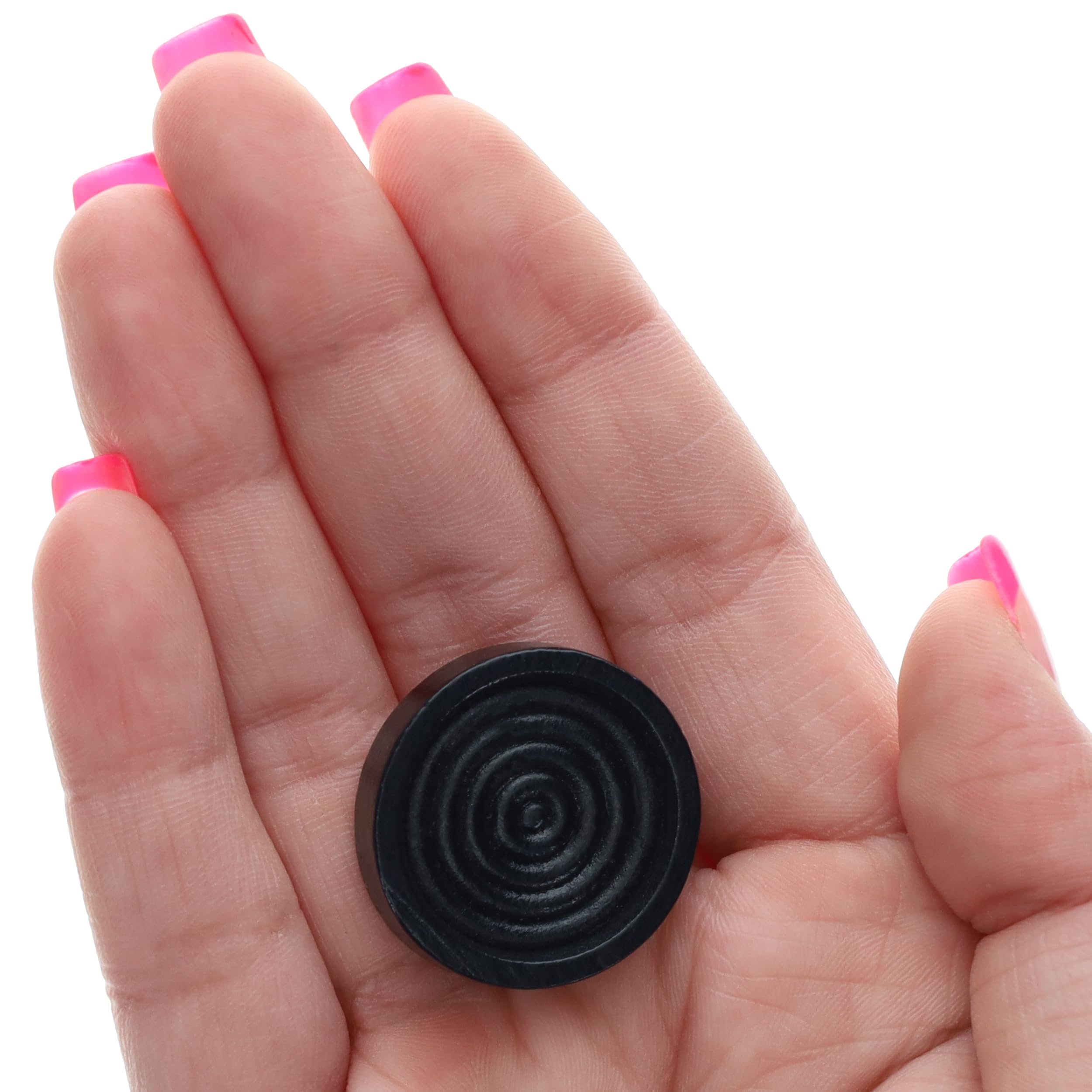 WE Games Wooden Checkers Pieces with Drawstring Storage Bag - 24 Checker Pieces Only - Red & Black, 1.062-inch Diameter