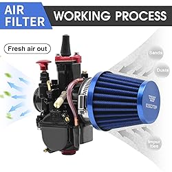 YWLUWEI 2pcs 55mm Motorcycle Air Filter with Fuel