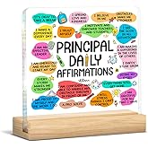 Principal Gifts for Women Men, Appreciation Leaving End of Year Gifts for Principal Daily Affirmations Acrylic Sign Office Desk Decor