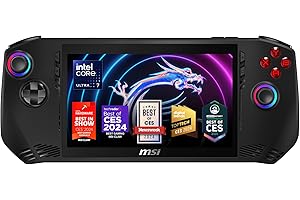 MSI Claw PC Gaming Handheld: Intel Ultra 7-155H, 7" FHD 120Hz Display, 16GB LPDDR5, 1TB NVMe SSD, MicroSD Card Reader, Thunderbolt 4, Win 11 Home: Black A1M-050US