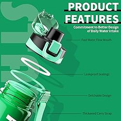 Mevoly All-New Water Bottle, 32 oz Motivational