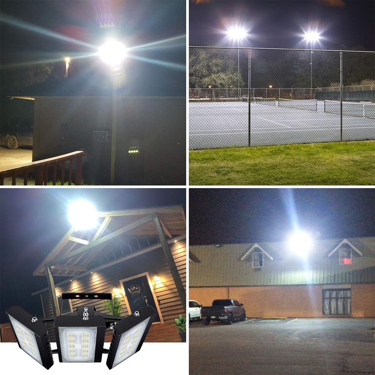 STASUN LED Flood Light, 150W 13500lm Security Lights with 330°Wide Lighting Area, OSRAM LED Chips, 6000K, Adjustable Heads, IP66 Waterproof Outdoor Floodlight for Yard, Court, Street, Parking Lot - - 