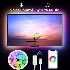 Led Strip Lights for TV, 9.2Ft TV Led Backlight Music Sync for 32-60 inch. Works with Alexa Google Home, Gosund App Control with Remote, 16 Million Colors, Brighter 5050 LED, USB Powered, Only 2.4Ghz