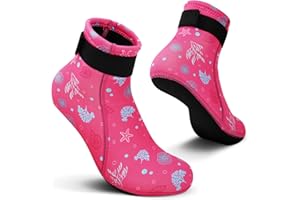 Summshall Kids Neoprene Socks 3mm Water Socks Keep Warm Sand Socks Anti-Slip Wetsuit Socks Water Sport Swimming Surfing