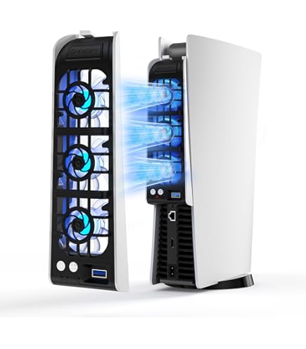 JUSPRO Cooling Fan for PS5 Accessories, Upgraded Quiet Cooler Fan