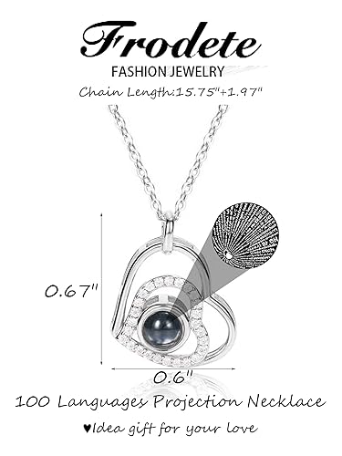 Projection Pendant I Love You Pendant In 100 Languages I Love You