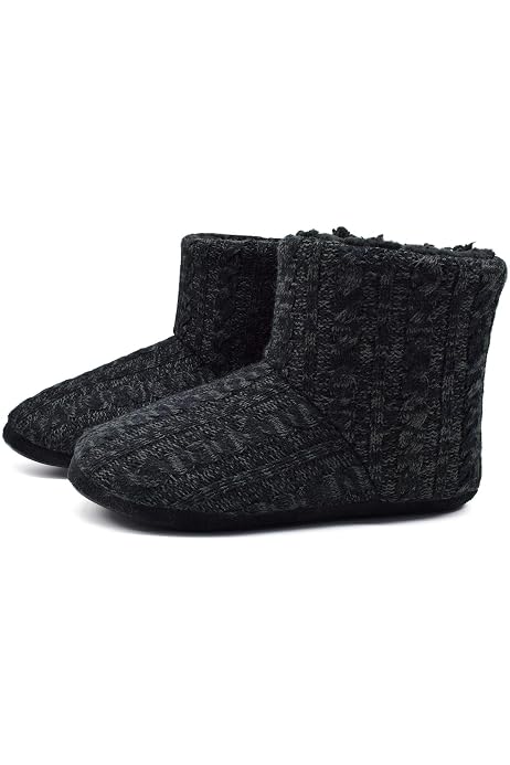 ONCAI Men's-Slipper-Boots-Winter-Fleece 
