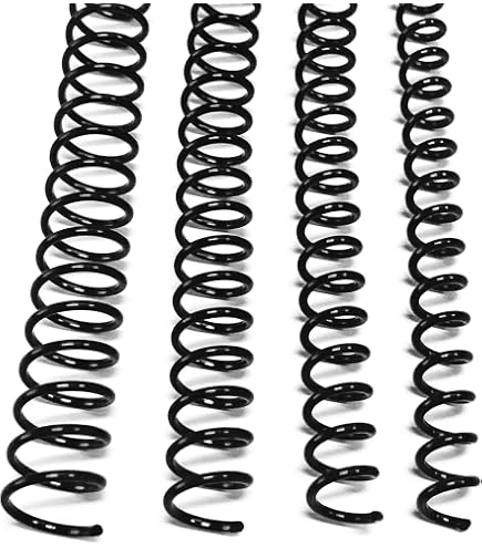Bobines De Reliure En Plastique – Lot De 35, Diamètre 25,4 Mm (1 Pouce), 48 Boucles, Capacité 215 Feuilles A4, Pas 4:1, Couleur Noir - 6