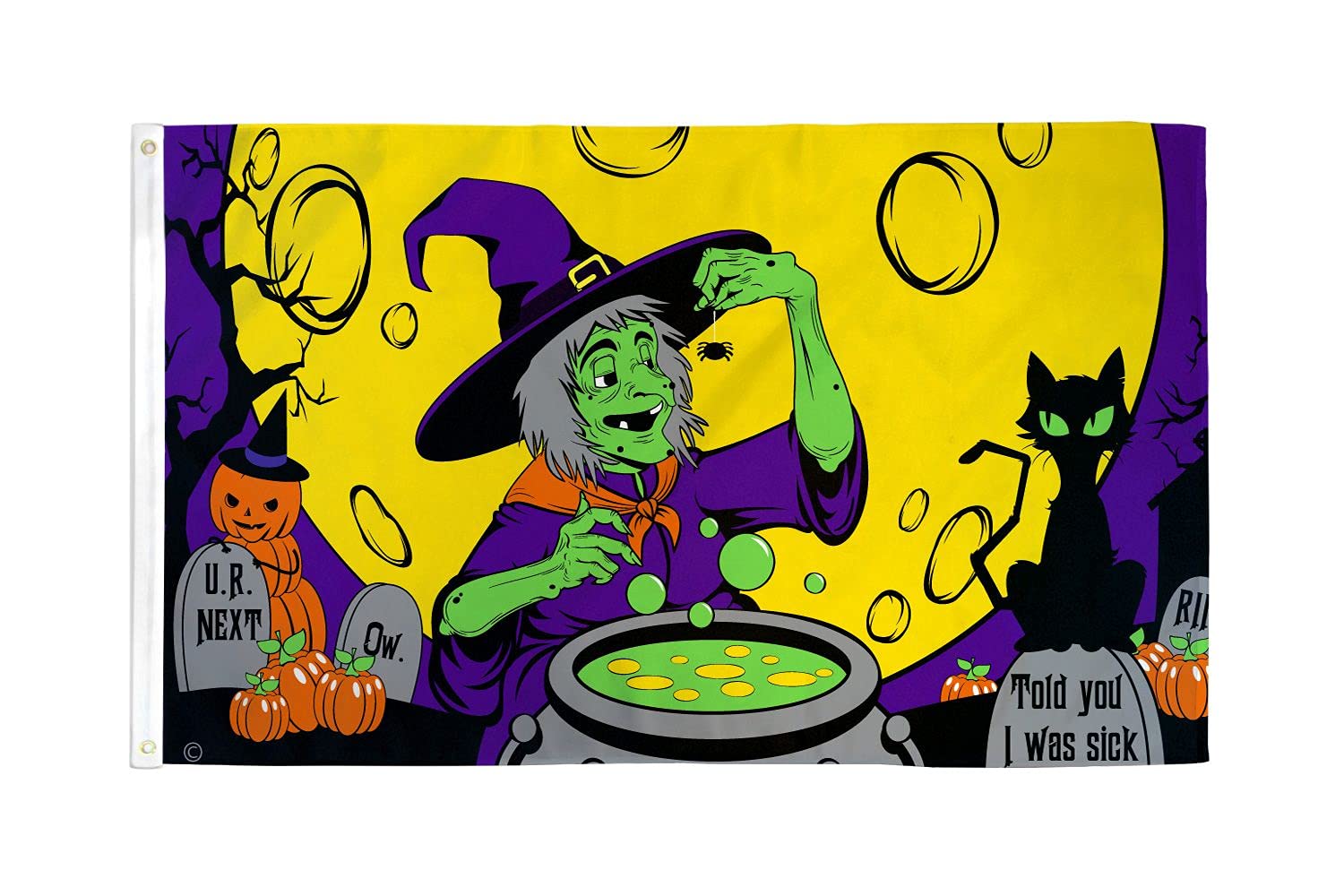 AZ FLAG - Halloween Witchs Brew Flag - 3x5 Ft - 100D Polyester Happy Halloween Banner with Two Metal Grommets - Fade Resistant - Vivid Colors - 3' x 5' Feet - 150x90 Cm