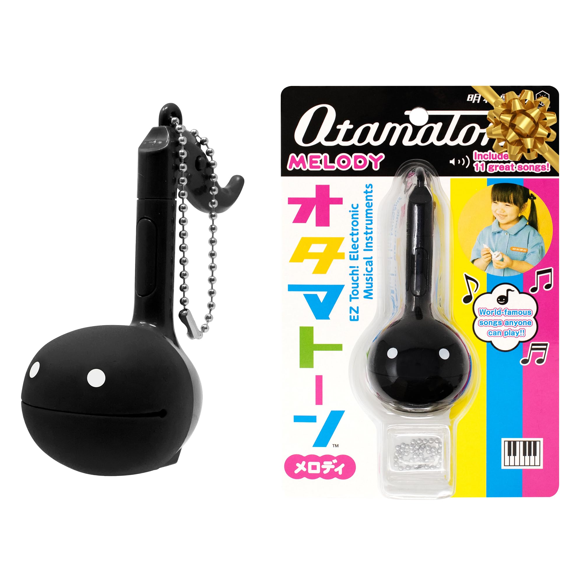Otamatone Melody Black Japanese Electronic Musical Instrument, Portable Touch Sensitive Digital Music Instruments Synthesizer, Fun Kids Teens Adults Birthday Christmas Toy Song Game Stuff