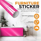 vgoltd Gloss Self-Adhesive Vinyl Wrap Hot Pink 90 x 100 cm view 2