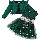 Renotemy Newborn Baby Girl Flower Dress Toddler Tutu Tulle Dress Princess Wedding Birthday Party Dresses for Girls 3M-3T