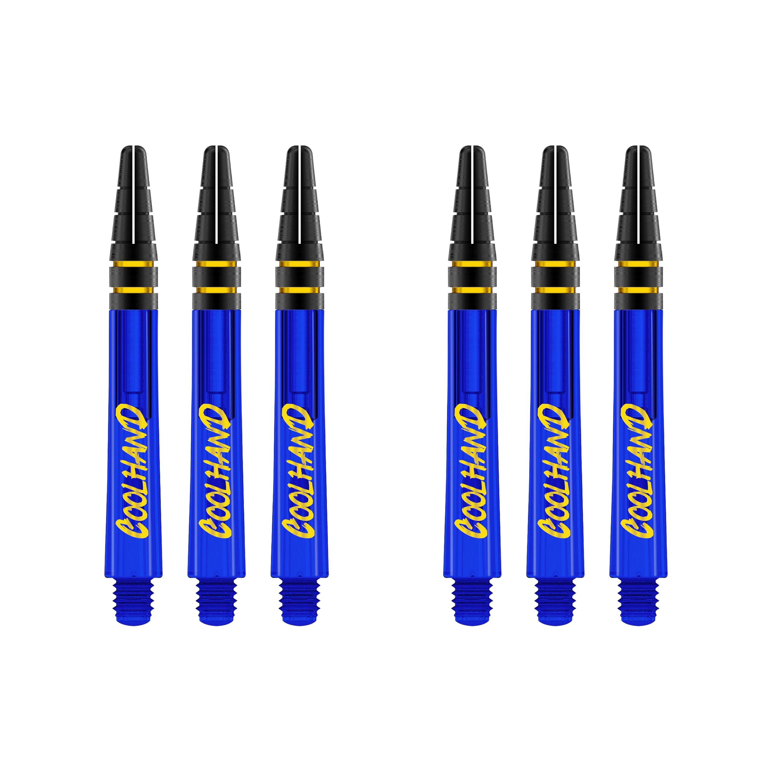 RED DRAGON Luke Humphries Blue Nitrotech Medium Dart Stems (Shafts) - 2 sets per pack (6 Stems in total)