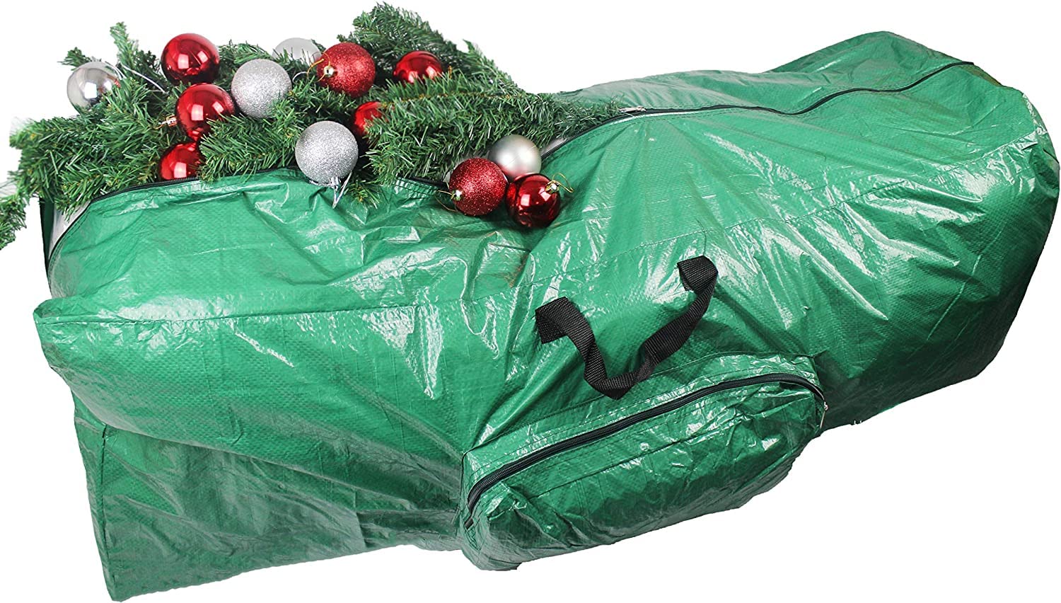 Modo Christmas Tree and Decoration Storage Bags (Green Large Christmas Tree Storage Bag for Trees up to 4 Feet Tall)
