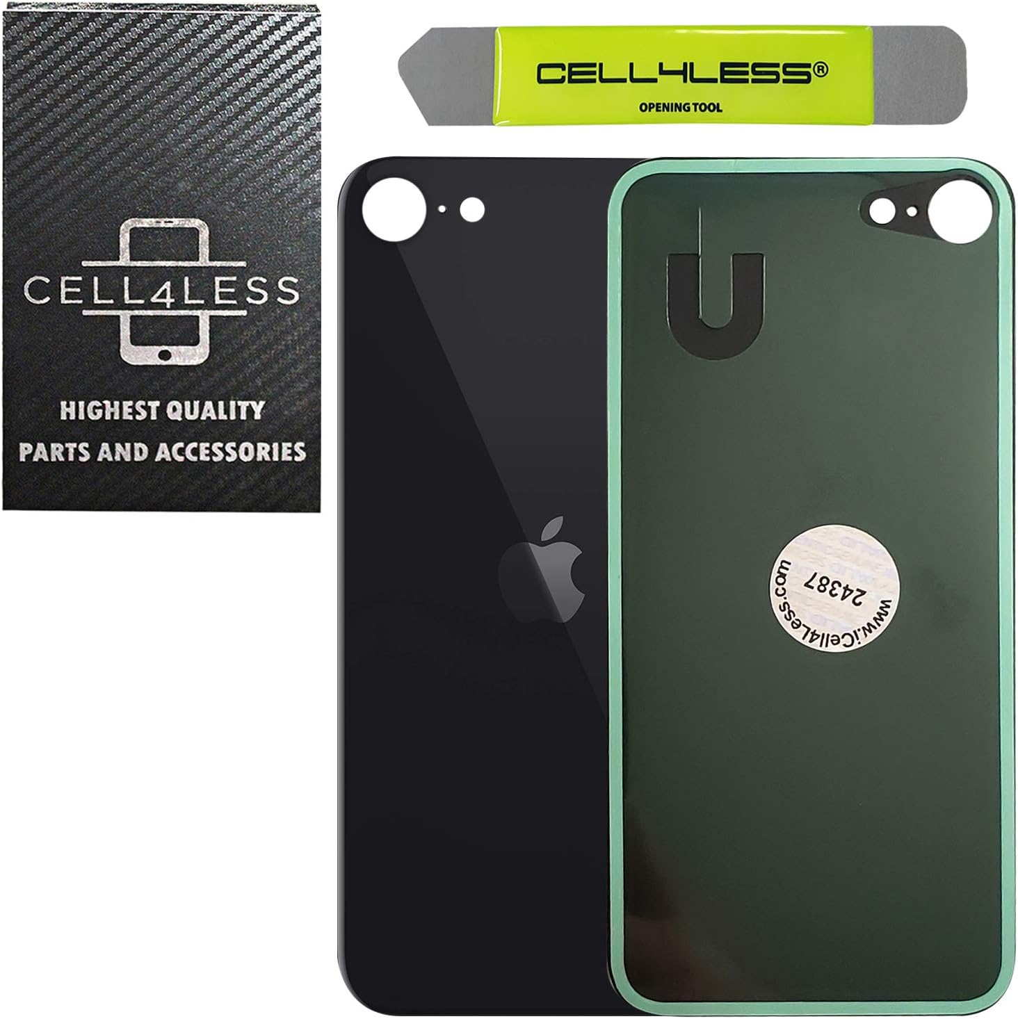 Replacement Parts Black Cell4less Back Glass Replacement Kit Compatible W Iphone Se Version A1662 Wide Camera Hole Cell Phones Accessories Belasidevelopers Co Ke