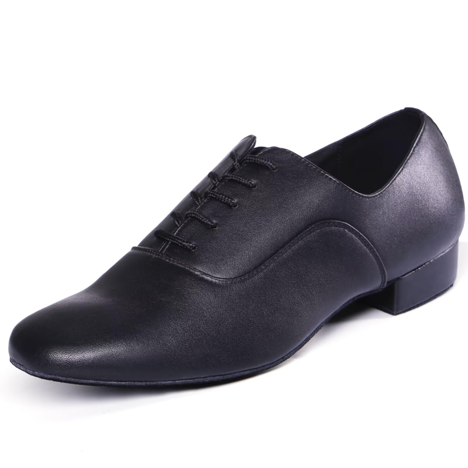 Photo 1 of ARCLIBER Mens Dance Shoes Ballroom PU Leather Matte Black Dancing Shoes for Men Sole Tango Salsa Latin-12