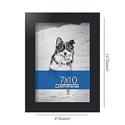 ArtToFrames 7x10 Inch Black Picture Frame, This