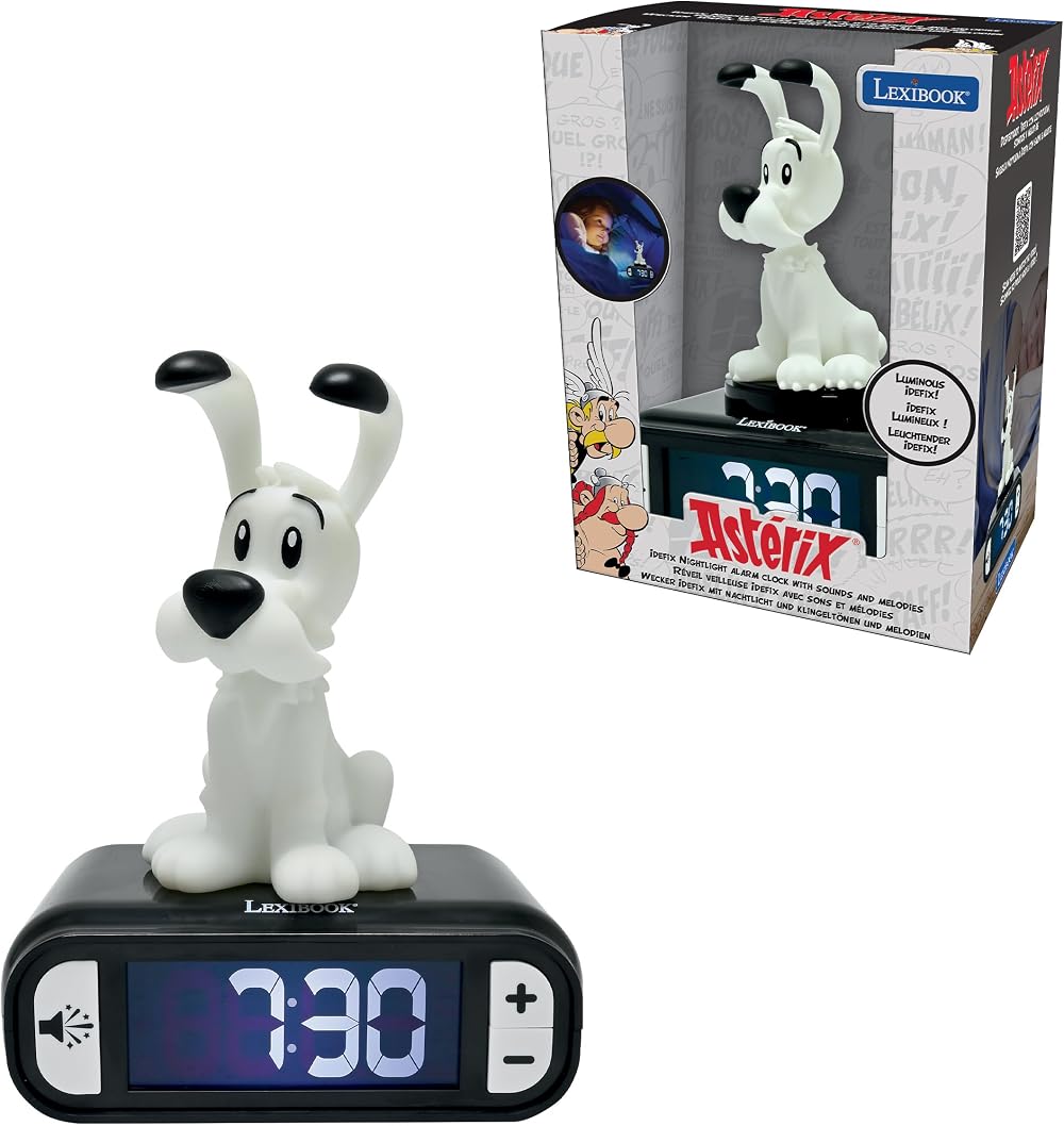 LEXIBOOK Asterix Dogmatix Night Light Alarm Clock RL800AX1