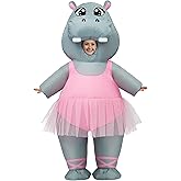Spooktacular Creations Kids Inflatable Costumes, Fullbody Dancing Hippo Inflatable Costume, Hippo Blow Up Suits for Halloween Cosplay Themed Parties