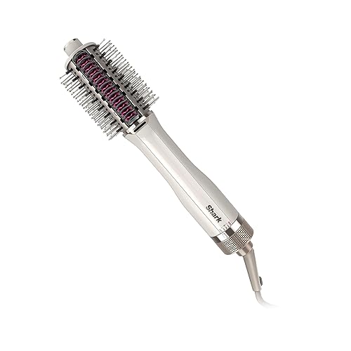 Shark SmoothStyle Heated Brush and Comb, Wet & Dry Modes, Smoothing Hot Air Brush with 3 Temperatures, Soft and Voluminous Finish For All Hair Types, Silk HT202UK
