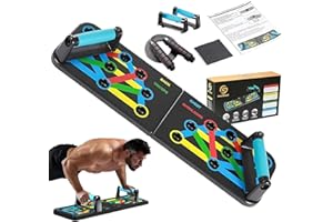 GEARBOOST Push Up Board with Adjustable Jump Rope | Push Up Board for Men & Women | Multi-functional Push Up Bar System | Perfect Pushup Board for Exercise | Strength Training Equipment | Skipping Rope