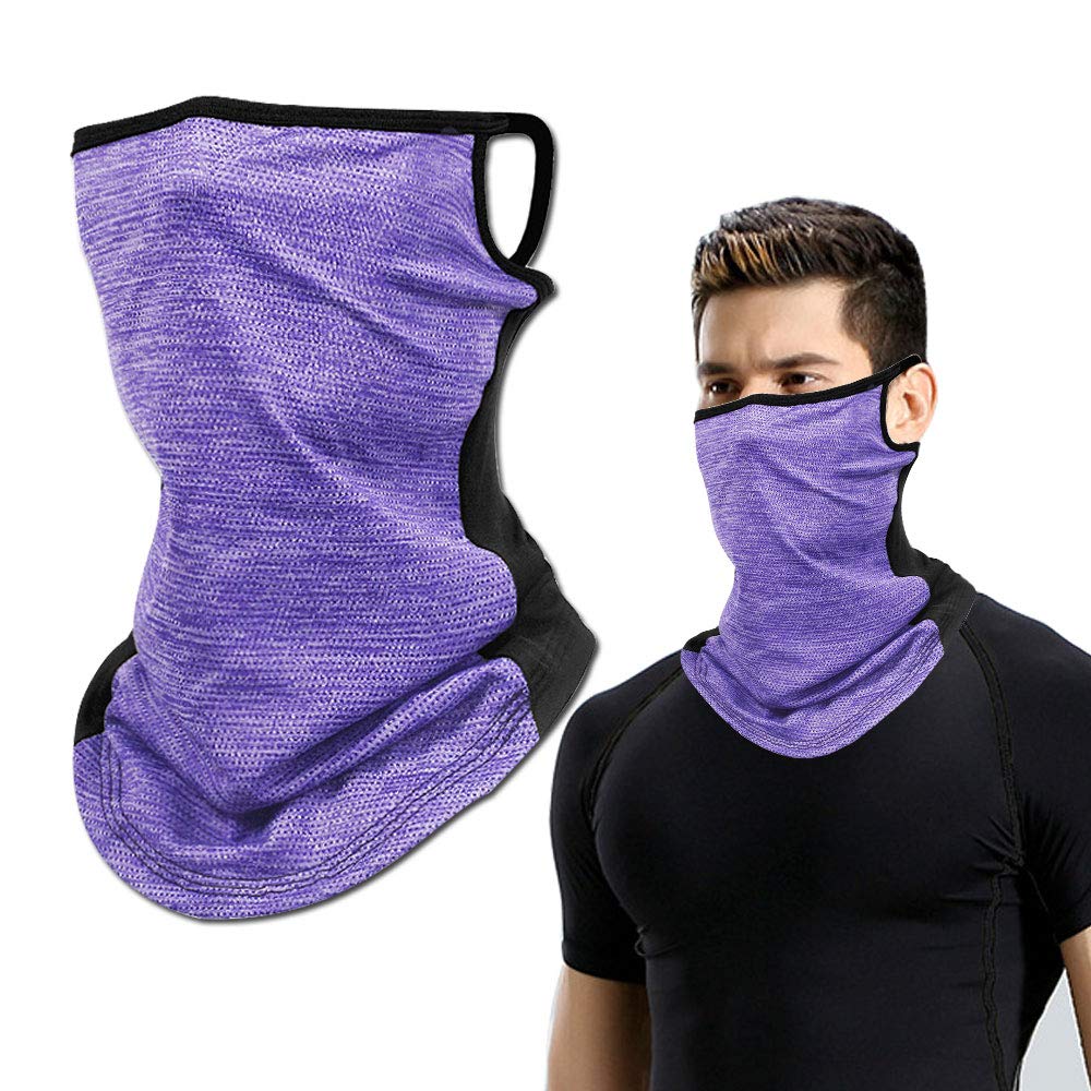 Buy Women Fack Neck Gaiter with Loop Brethable Bananda Mask for Adult
