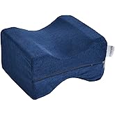 ZOAN Knee Pillow for Side Sleepers, Memory Foam Leg Pillow for Side Sleeping, Knee Pillow for Hp Pain Relief-Sciatica Pain Relief Blue