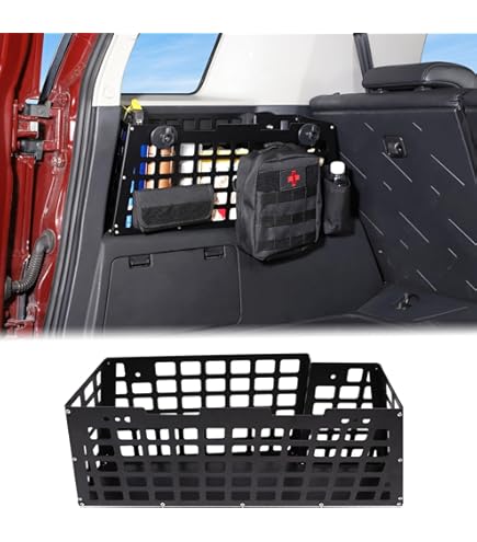 Aunginsy Tailgate Storage Bag Compatible With Toyota FJ Cruiser 2007-2024 Rear Tailgate Trunk Organizer Back Door Panel Hanging Storage Pockets Box Multi-Compartment Oxford Cloth Expansion Accessories - View #9