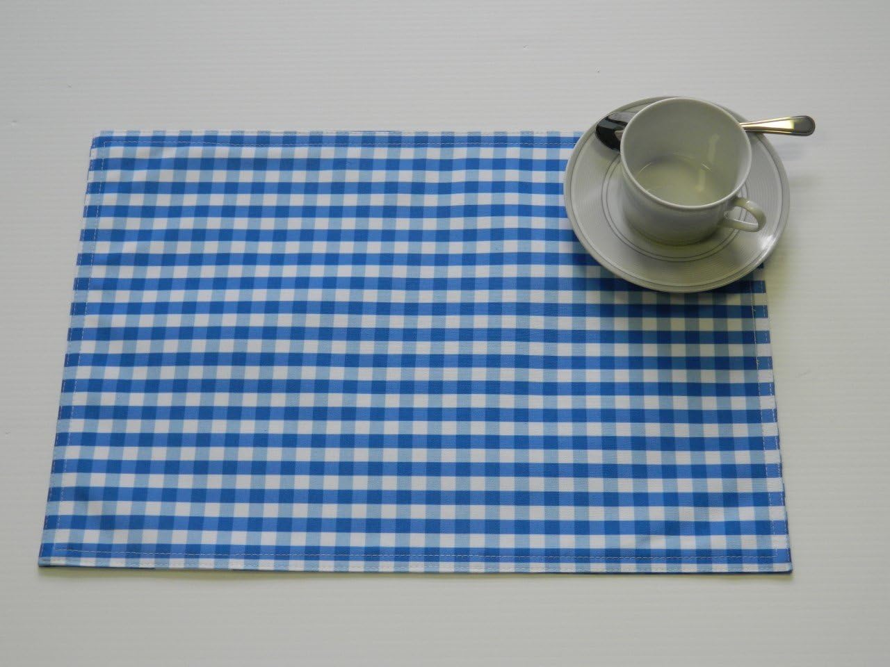 Blue Placemats Plaid Farmhouse Kitchen Decor Placemats for Dining Table Kitchen Table Linens Rustic Decor Country Decor Reversible Poly 13" x 19" Set of 4