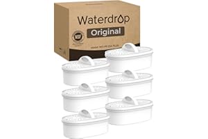[Original] Waterdrop WD-PF-01A Plus Replacement Filters for All Waterdrop Pitcher Filtration System, Reduces PFAS, PFOA/PFOS, Chlorine, Last Up to 3 Months or 200 Gallons (Pack of 6)