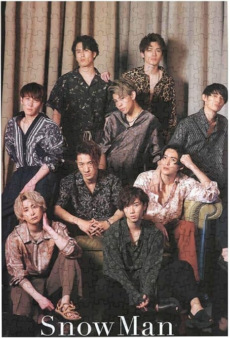 Amazon Snow Man パズル 300ピース ジグソーパズル 岩本照 深澤辰哉 ラウール 渡辺翔太 向井康二 阿部亮平 目黒蓮 宮舘涼太 佐久間大介 壁飾り エコ素材 耐久性 高級印刷 無毒 無臭 無害 キャラクター パズル 萌えグッズ ジグソーパズル ホビー