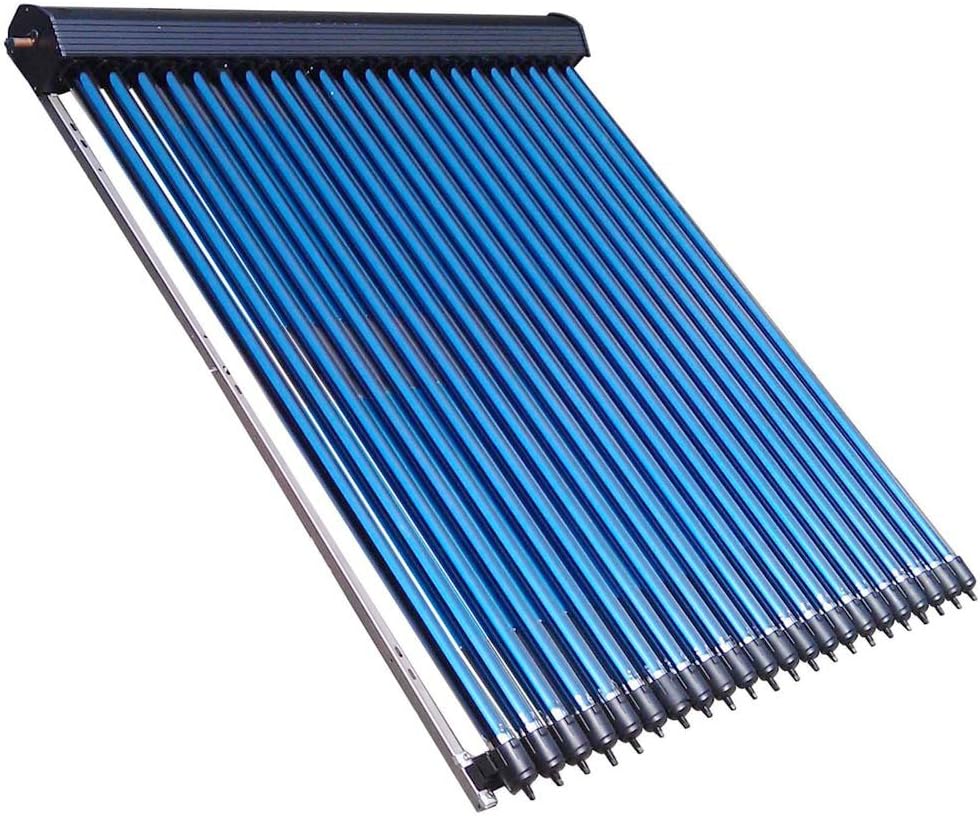 Bleaclean 24 Tube Solar Water Heater Collector Slope Roof Frame Evacuated Vacuum Tubes Colar Black