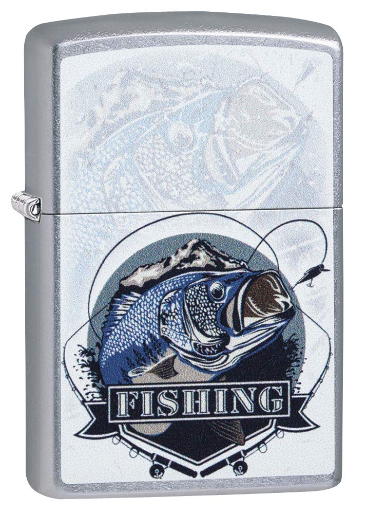 Zippo 17770 Lighter Bass Fishing Design 207-Zippo Collection 2019-60004184-39.95 €, Silver, Small
