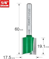Trend Trend CraftPro Straight Two Flute Router Cutter 1/4 Shank 9.5mm view 3